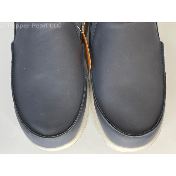 Navy Comfortable Slip On Work Leisure Loafer Shoes Men's Size 9 Women's 11 - Picture 8 of 11